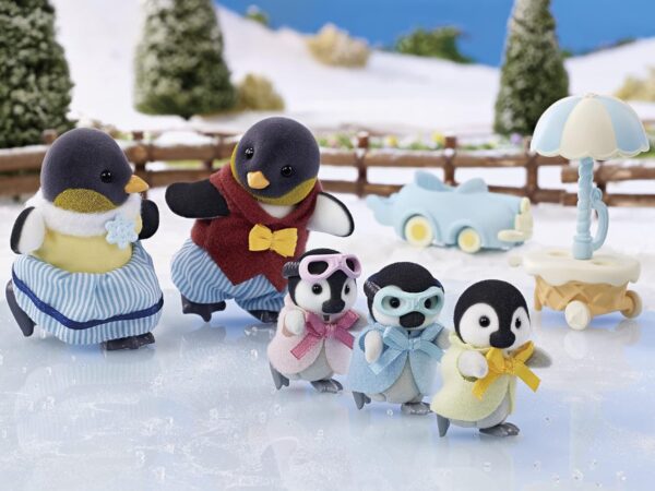Set de gemelos pingüinos con carrito - Imagen 6